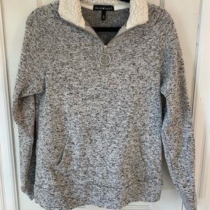 Gray Quarter Zip Sweater